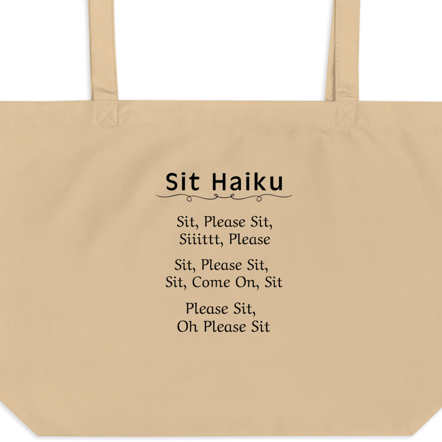 Sit Haiku X-Large Tote/ Shopping Bags