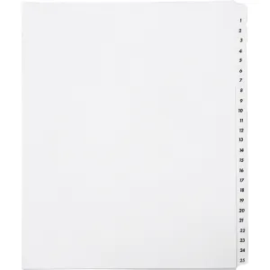 SKILCRAFT 1-25 Numeric Tab Divider Sheets