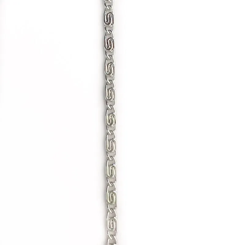 Small Scroll Chain in Silver by the Inch (#3005)