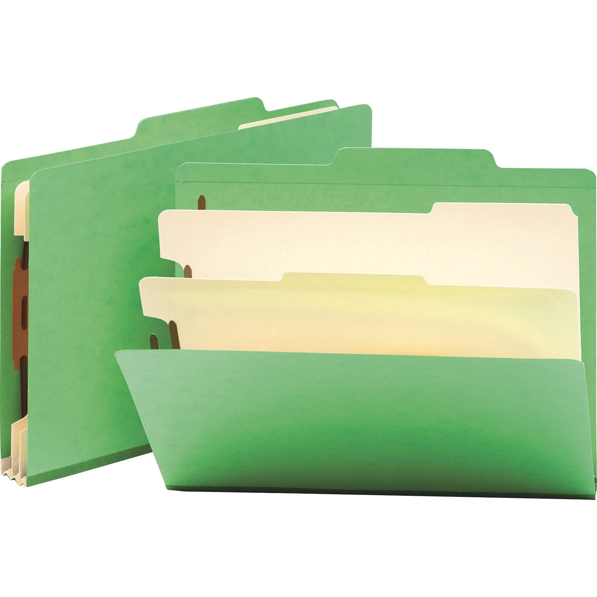 Smead Colored 2/5 Tab Cut Letter Recycled Classification Folder