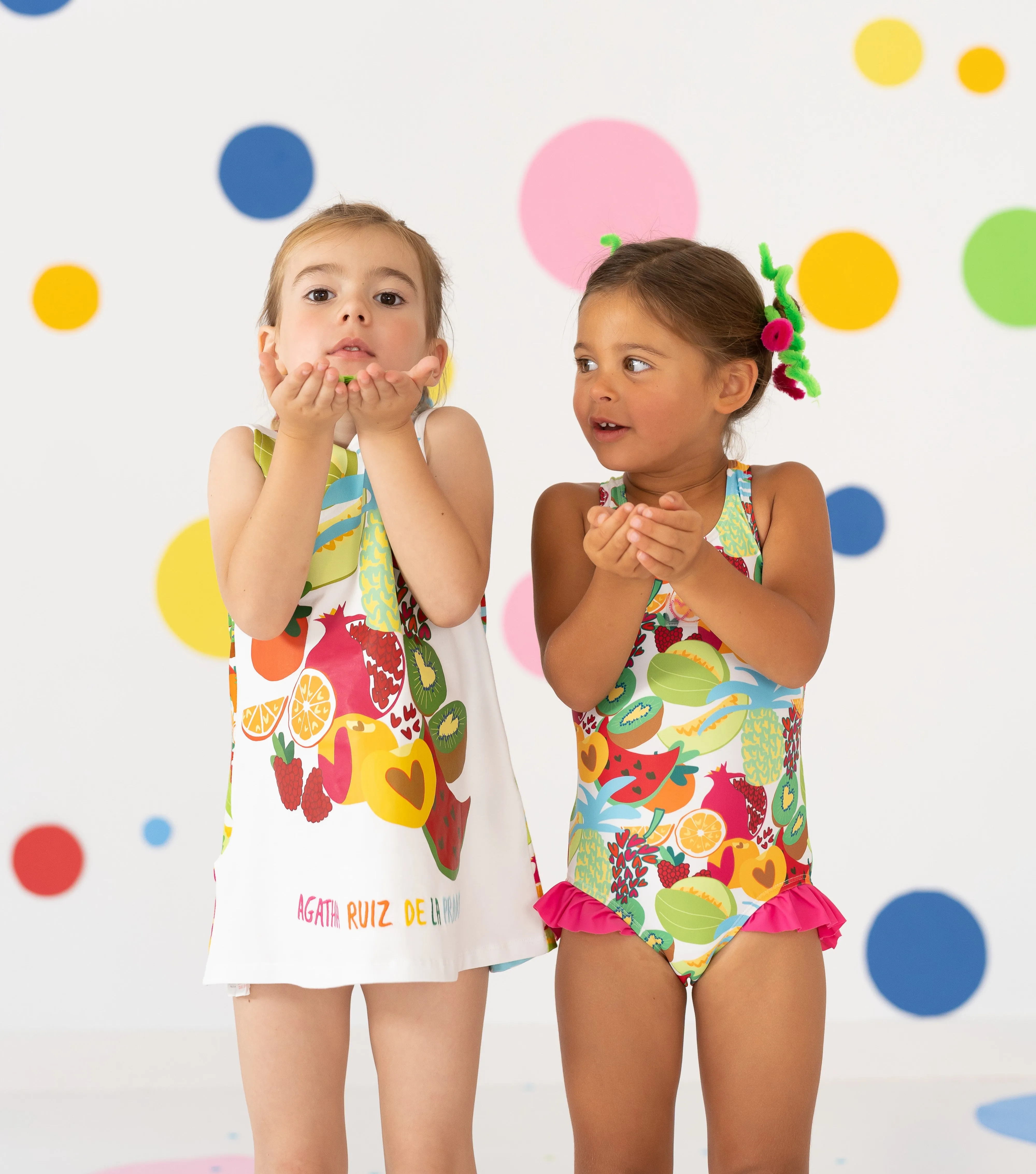 SS24 Agatha Ruiz De La Prada Girls Tropical Fruit Swimsuit