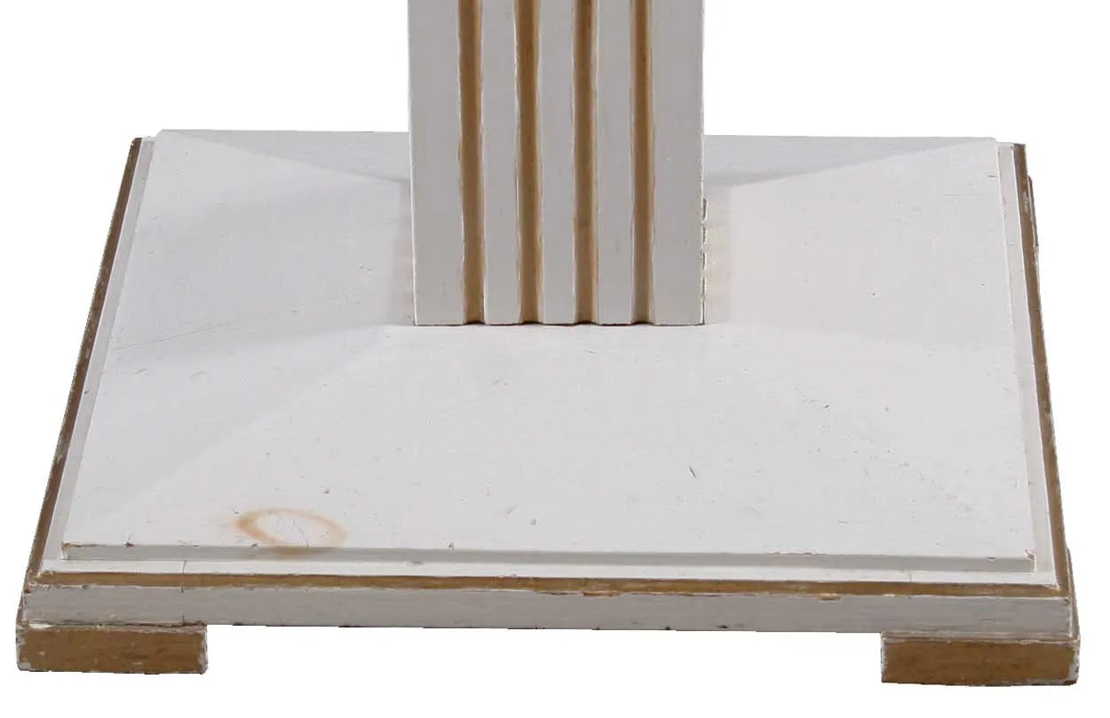 Swedish Jugendstil Painted Pine and Wallpaper Block Top Pedestal Square Side Table