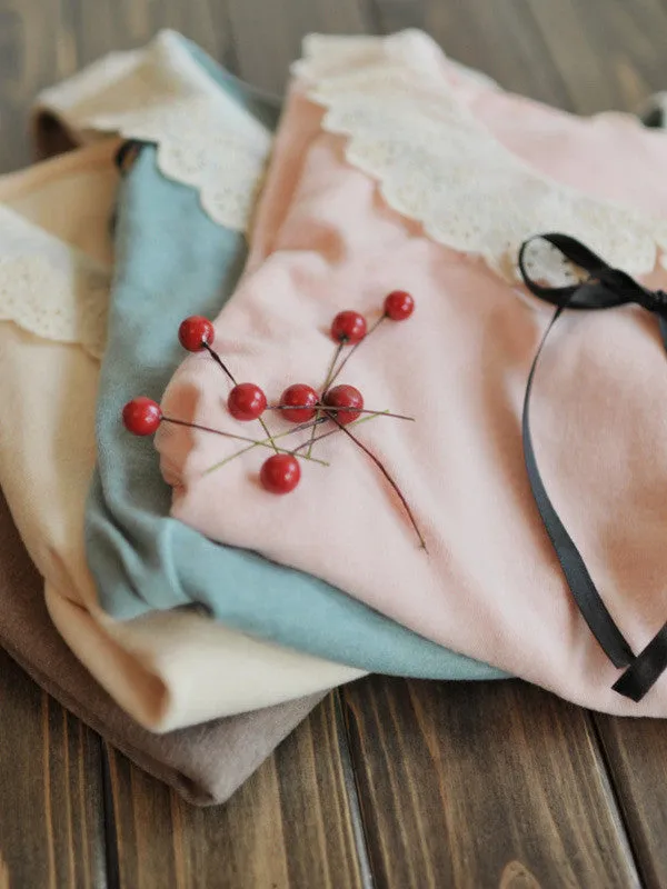 sweet doll collar ribbon bow tee