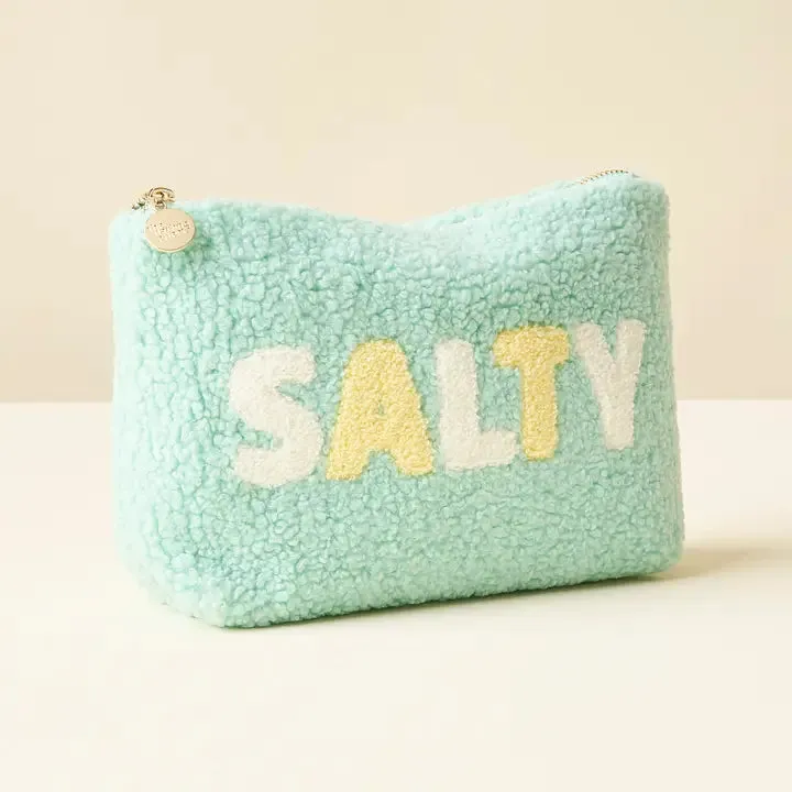 Teddy Zippered Pouch - Salty