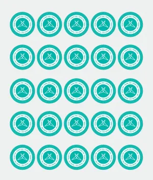 Thank You circle sticker pack 25PCs