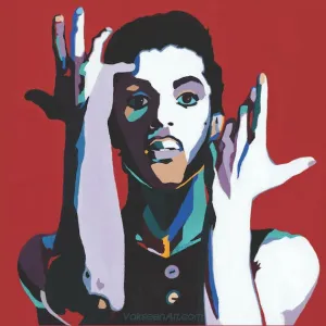 The Cherry Moon - Prince portrait Art - Custom Art Stickers for Laptops & Wall Decor - Vakseen Art