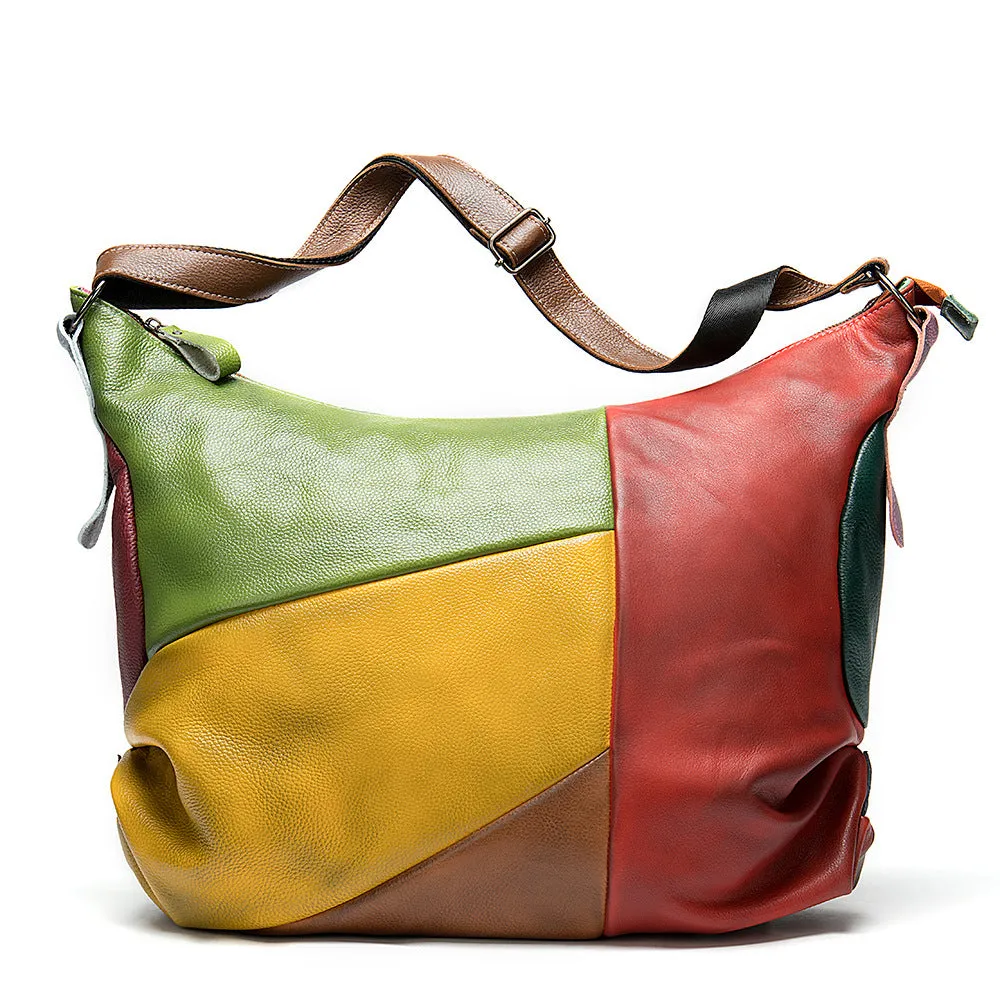 The Stitched Cowhide Leather Crossbody Bag