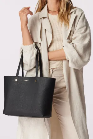 Tilbury Leather Shoulder Bag Black   Prussian