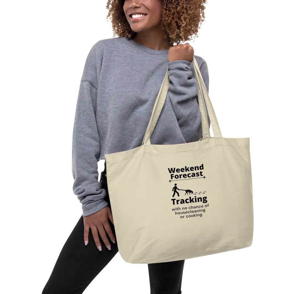 Tracking Weekend Forecast X-Large Tote/Shopping Bag - Oyster