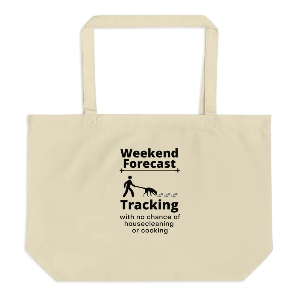 Tracking Weekend Forecast X-Large Tote/Shopping Bag - Oyster