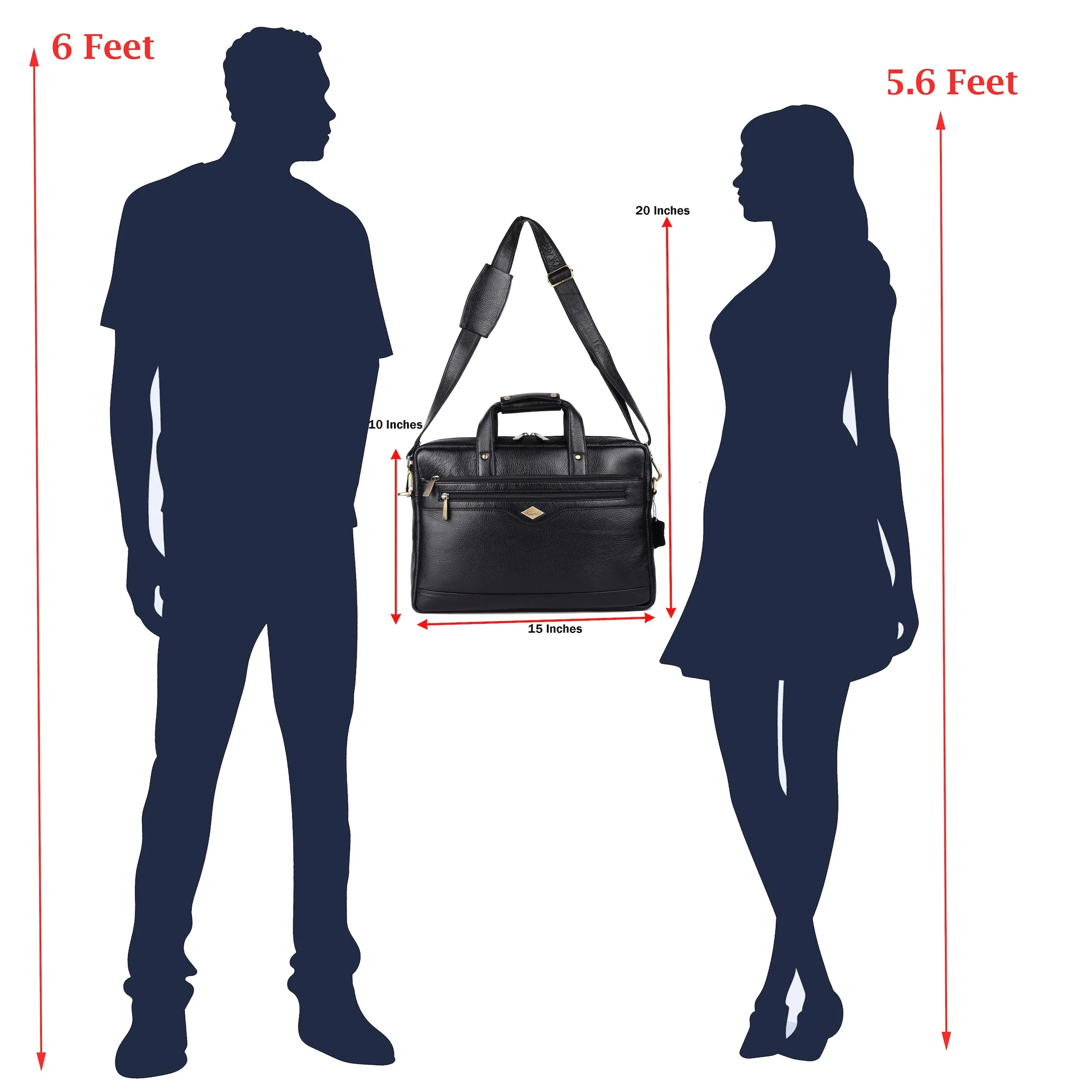 Trailblazer Classic Leather Laptop Bag #2815