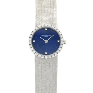 Vacheron Constantin White Gold Lapis Diamond Watch, 1970s