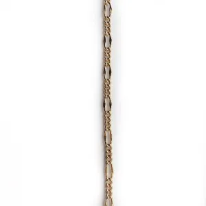 Very Small Gold Figaro Link Chain by the Inch (#730)
