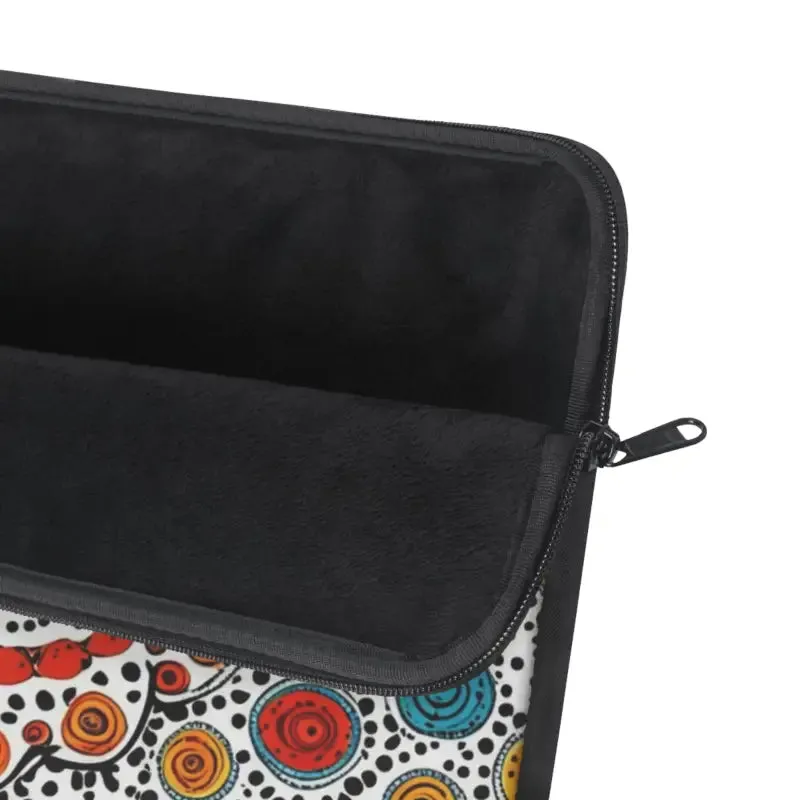 Vibrant Pattern Laptop Sleeve with Plush Fleece Comfort
