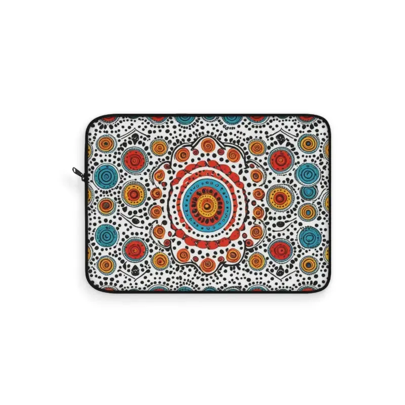 Vibrant Pattern Laptop Sleeve with Plush Fleece Comfort
