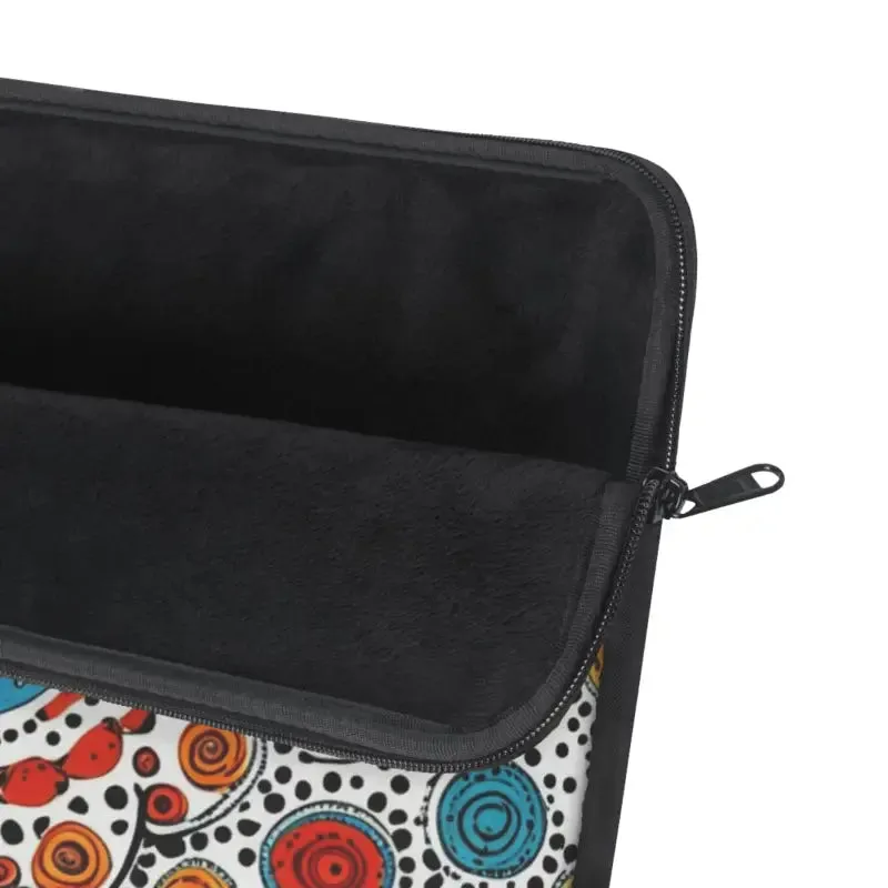 Vibrant Pattern Laptop Sleeve with Plush Fleece Comfort