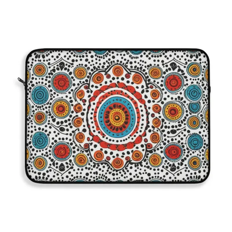 Vibrant Pattern Laptop Sleeve with Plush Fleece Comfort