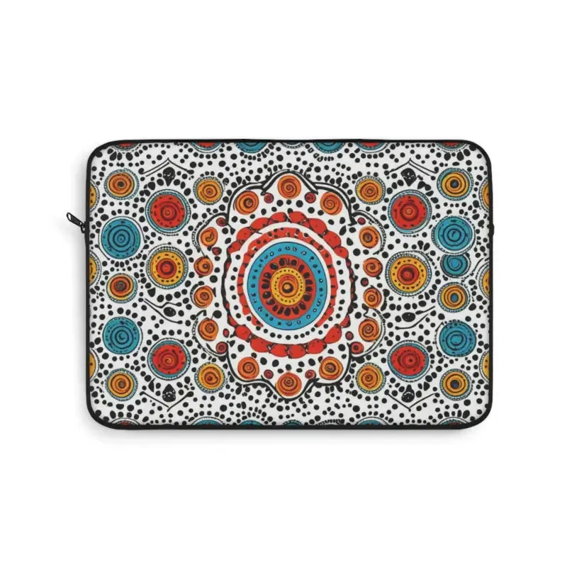 Vibrant Pattern Laptop Sleeve with Plush Fleece Comfort