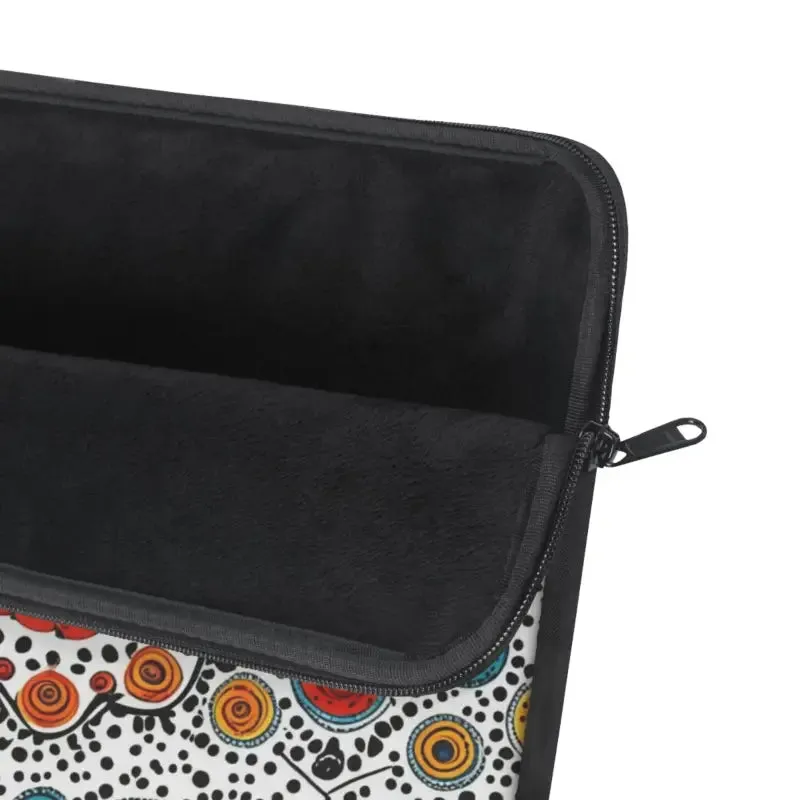Vibrant Pattern Laptop Sleeve with Plush Fleece Comfort