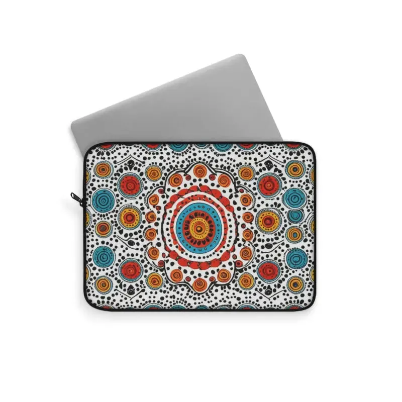 Vibrant Pattern Laptop Sleeve with Plush Fleece Comfort
