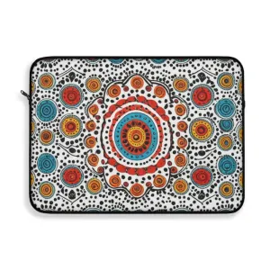 Vibrant Pattern Laptop Sleeve with Plush Fleece Comfort