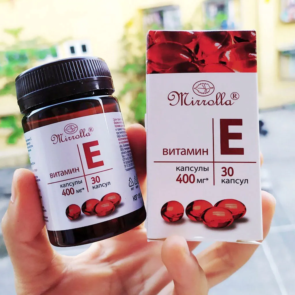 Viên Uống Vitamin E Đỏ Mirrolla 400mg của Nga 30 viên