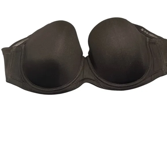 Wacoal strapless Bra EUC black Red Carpet Strapless Underwire Women's