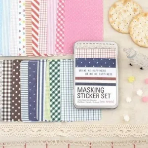 Washi Masking Sheet Deco Adhesive Tape - Fabric pattern Masking Stickers