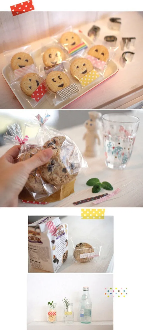 Washi Masking Sheet Deco Adhesive Tape - Fabric pattern Masking Stickers