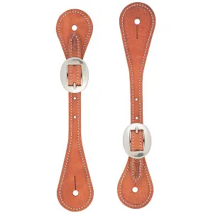 Weaver Leather Youth Harness Leather Spur Straps, Russet