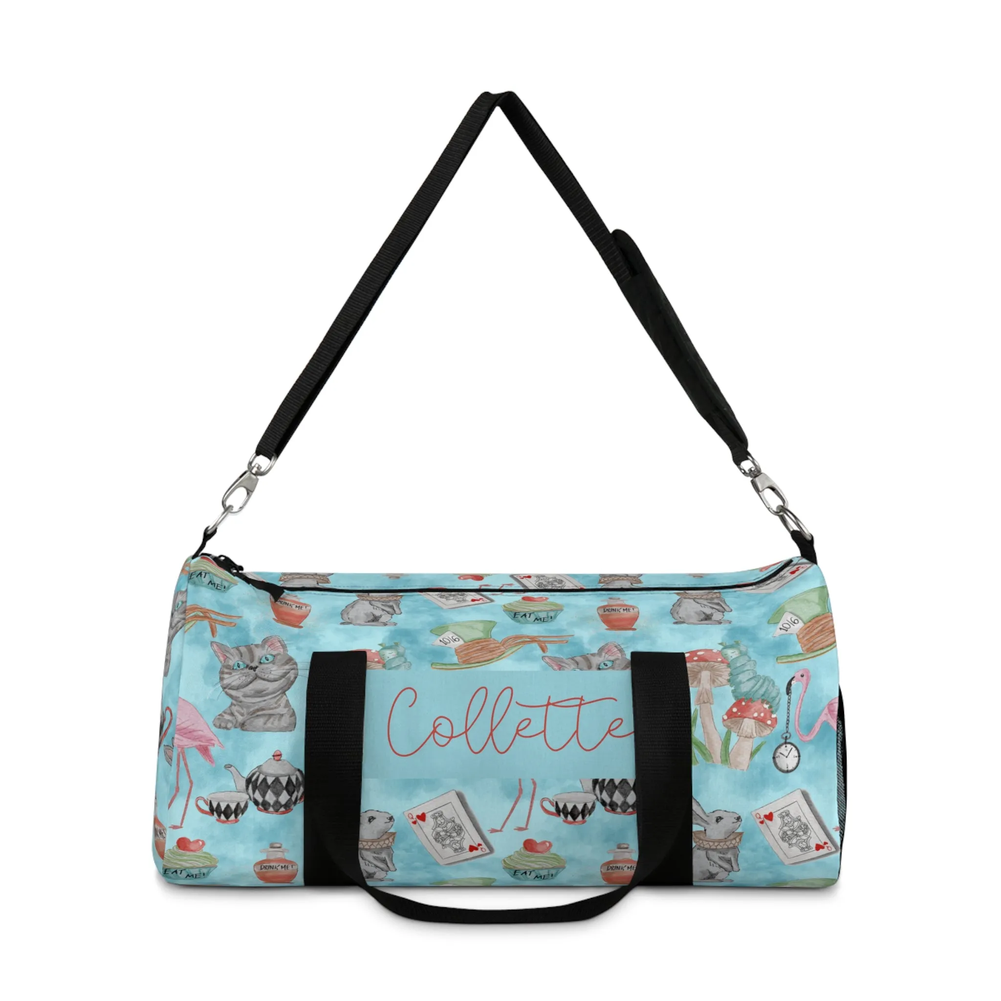 We’re All Mad Here Duffel Bag (INCLUDE CUSTOM NAME & FONT OPTION IN NOTES AT CHECKOUT)