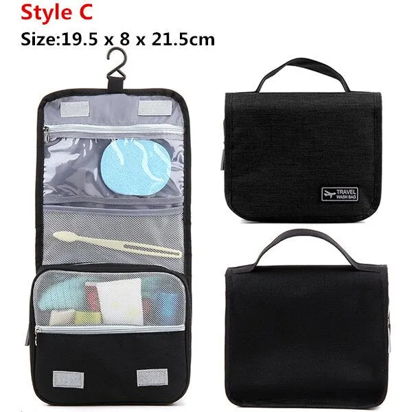 Women Men Travel Hanging Wash Bag Cosmetic Cases Make Up Pouch Beauty Vanity Necessarie Toiletry Makeup Storage Bag Organizer