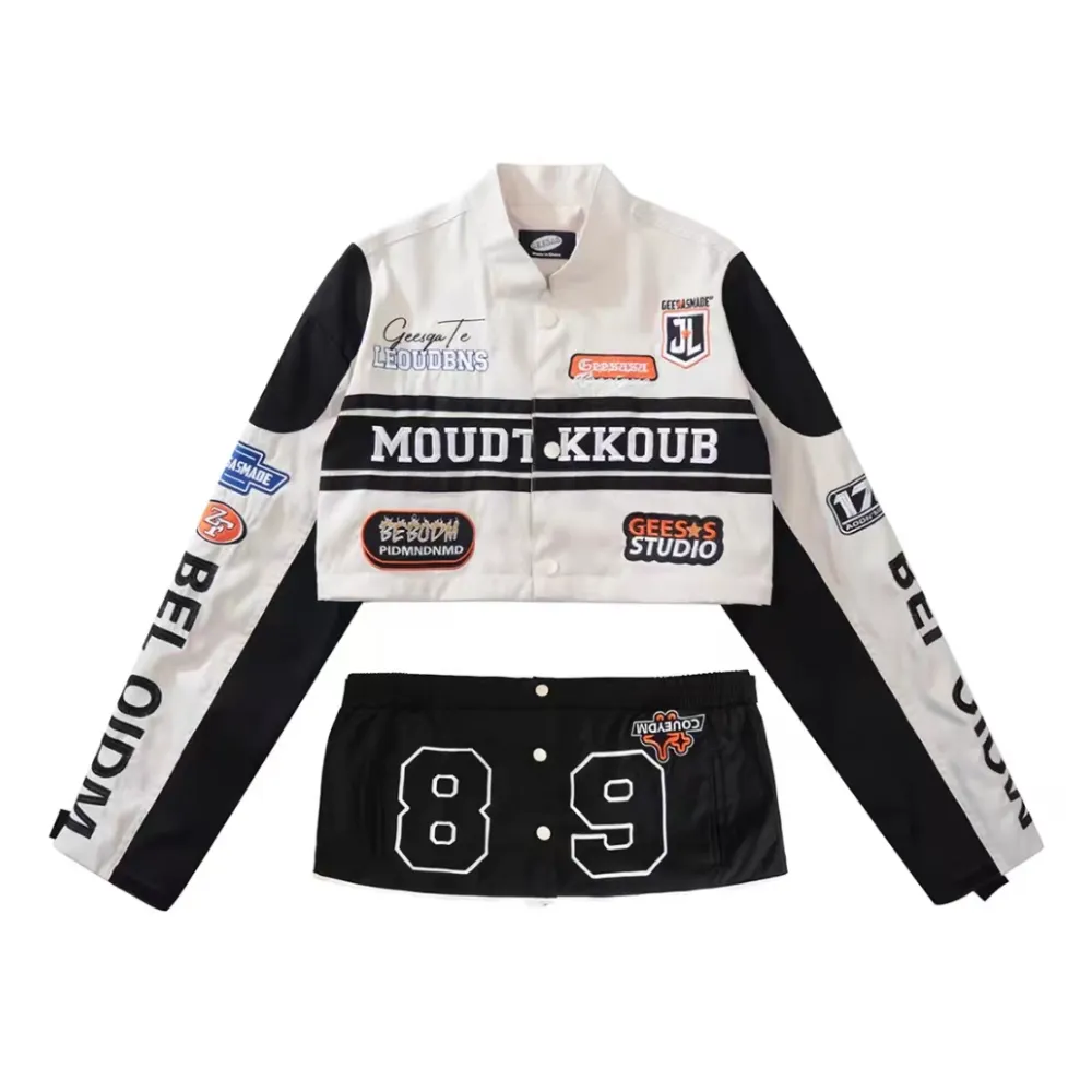 Women's Hip Hop Detachable Biker Jacket