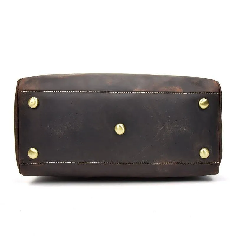 Woosir Crazy Horse Leather Vintage Luggage Duffle Bag