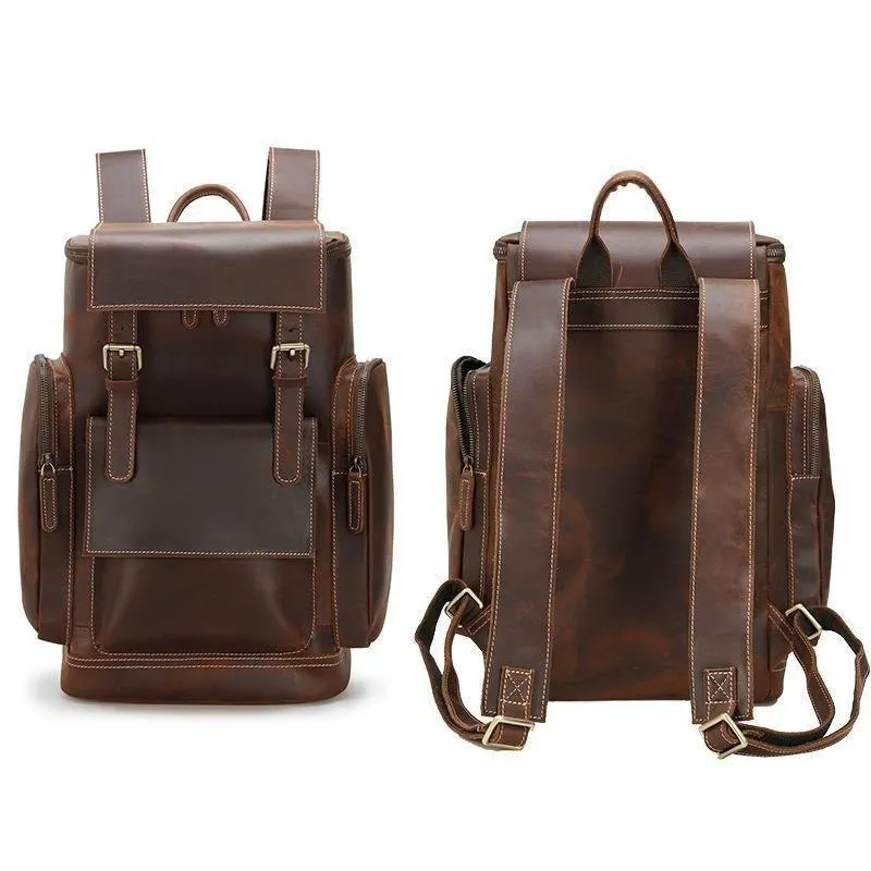Woosir Large Leather Laptop Backpack, School, Travel
