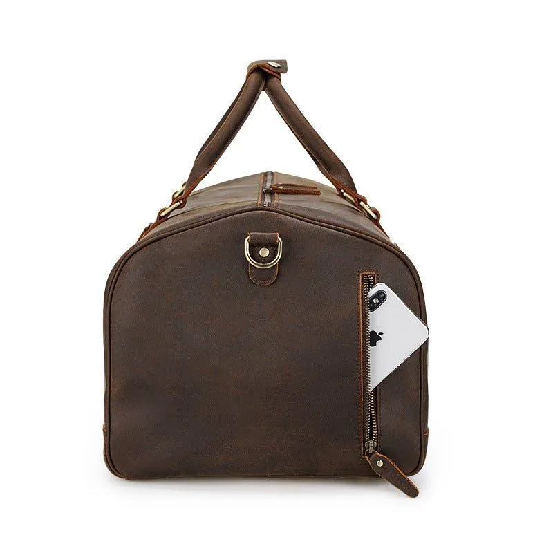 Woosir Leather Large Duffle Bags with Laptop Compartment