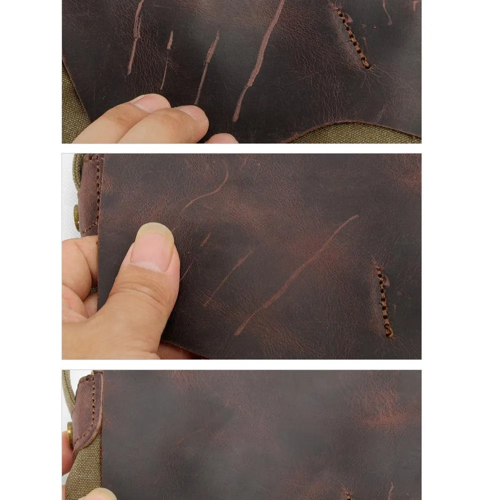 Woosir Leather Large Duffle Bags with Laptop Compartment