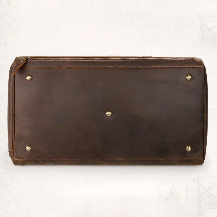 Woosir Leather Large Duffle Bags with Laptop Compartment
