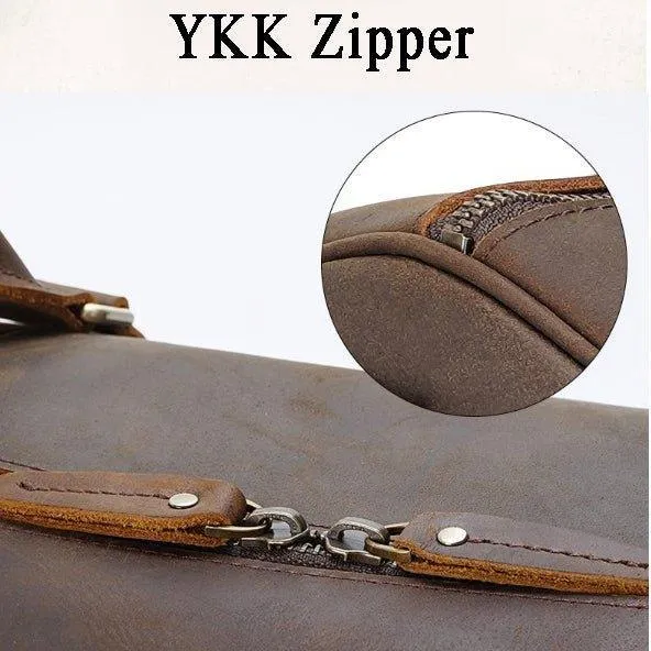 Woosir Leather Large Duffle Bags with Laptop Compartment