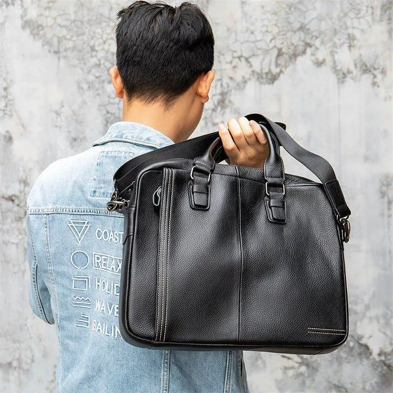Woosir Vintage Laptop Leather Briefcase for Men