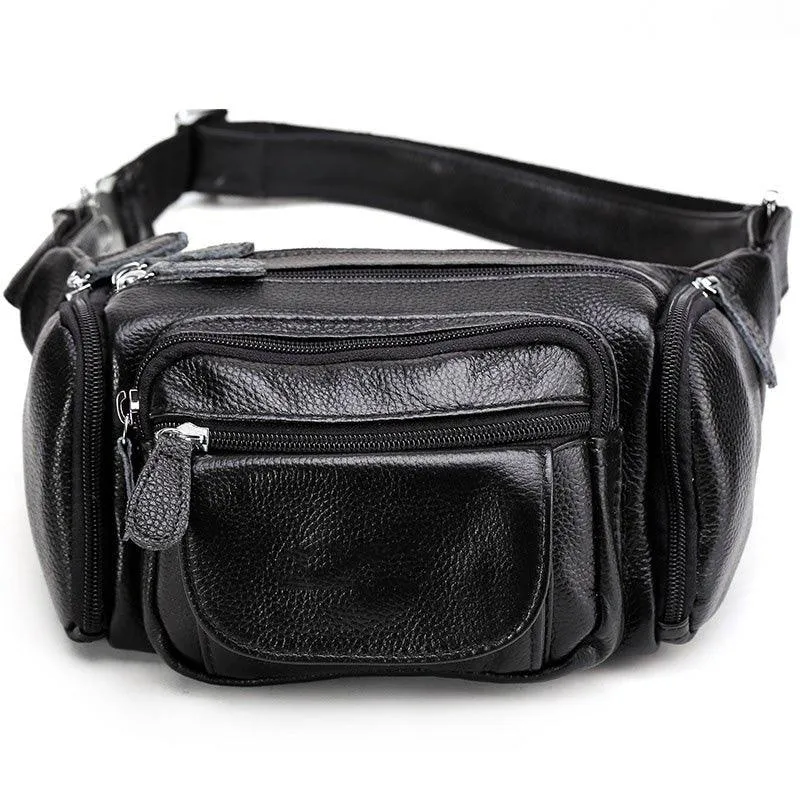 Woosir Vintage Leather Waist Bag for Men
