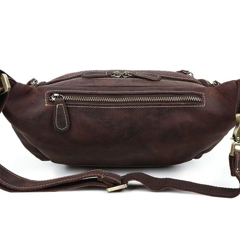 Woosir Vintage Leather Waist Bag for Men