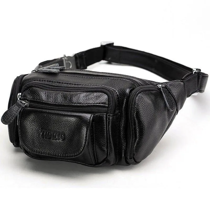 Woosir Vintage Leather Waist Bag for Men