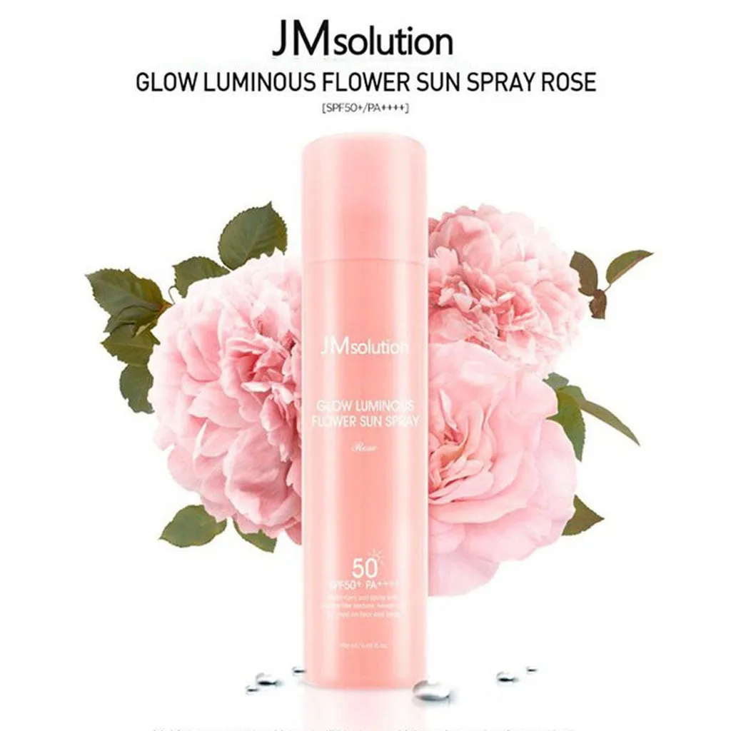 Xịt Chống Nắng JM Solution Glow Luminous Flower Sun Spray Rose SPF 50  180ml