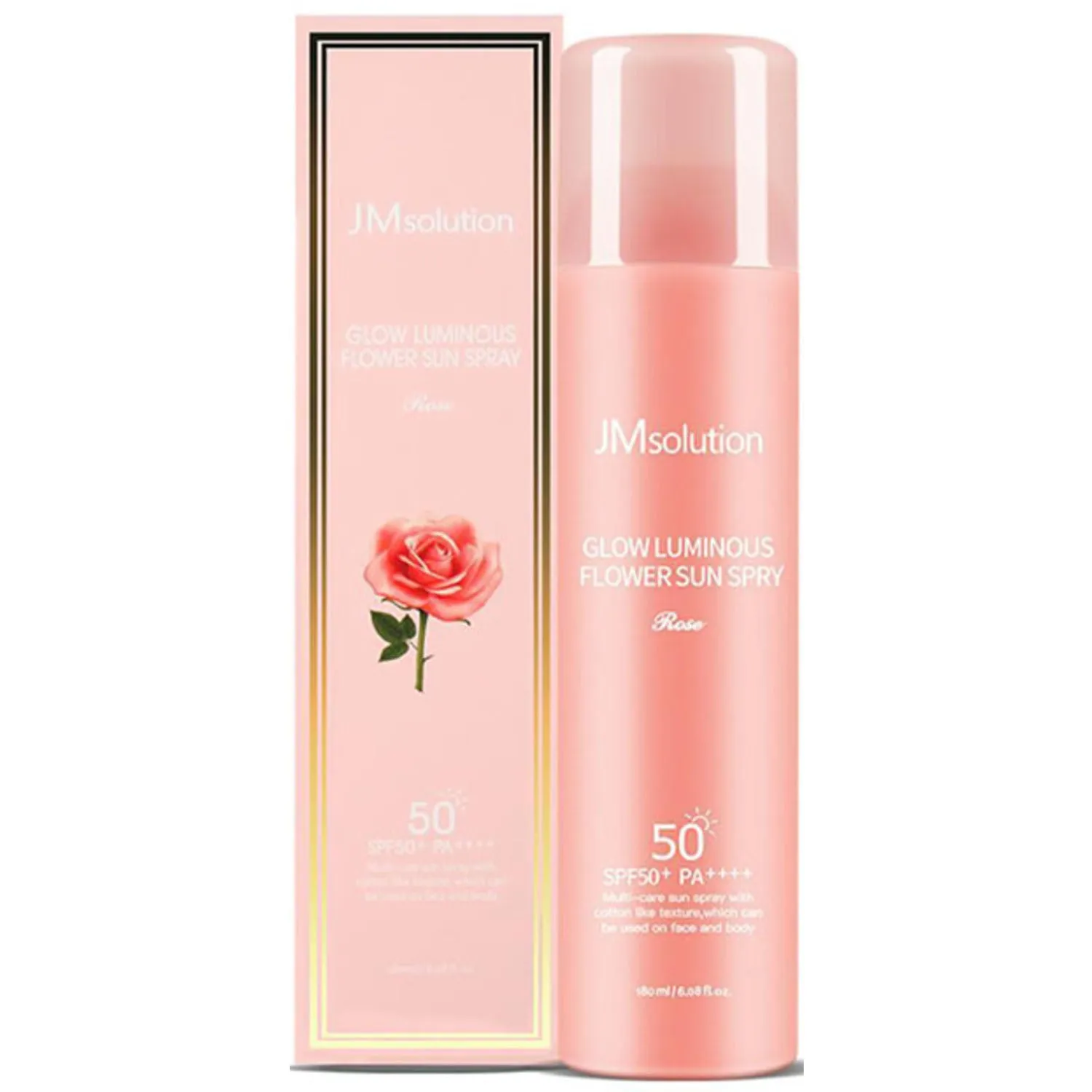 Xịt Chống Nắng JM Solution Glow Luminous Flower Sun Spray Rose SPF 50  180ml