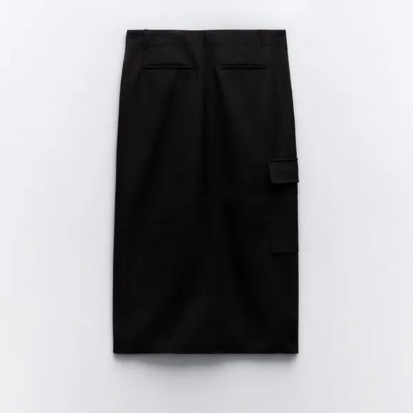 Zara Zippered midi Skirt