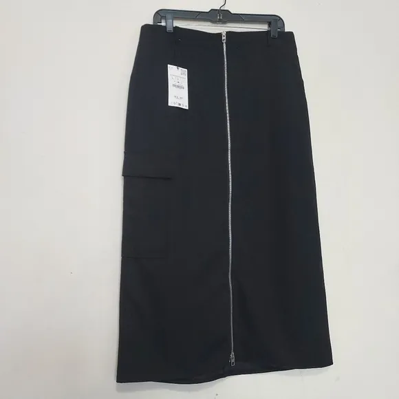 Zara Zippered midi Skirt