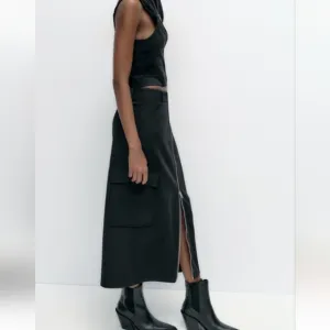Zara Zippered midi Skirt