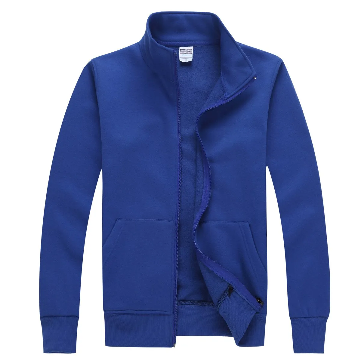 Zippered Fleece Sweater With High Collar