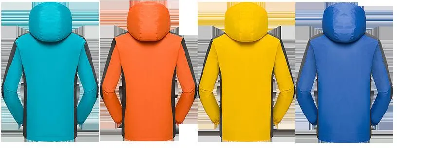 Zippered Long-Sleeved Waterproof Jacket With Removable Lining